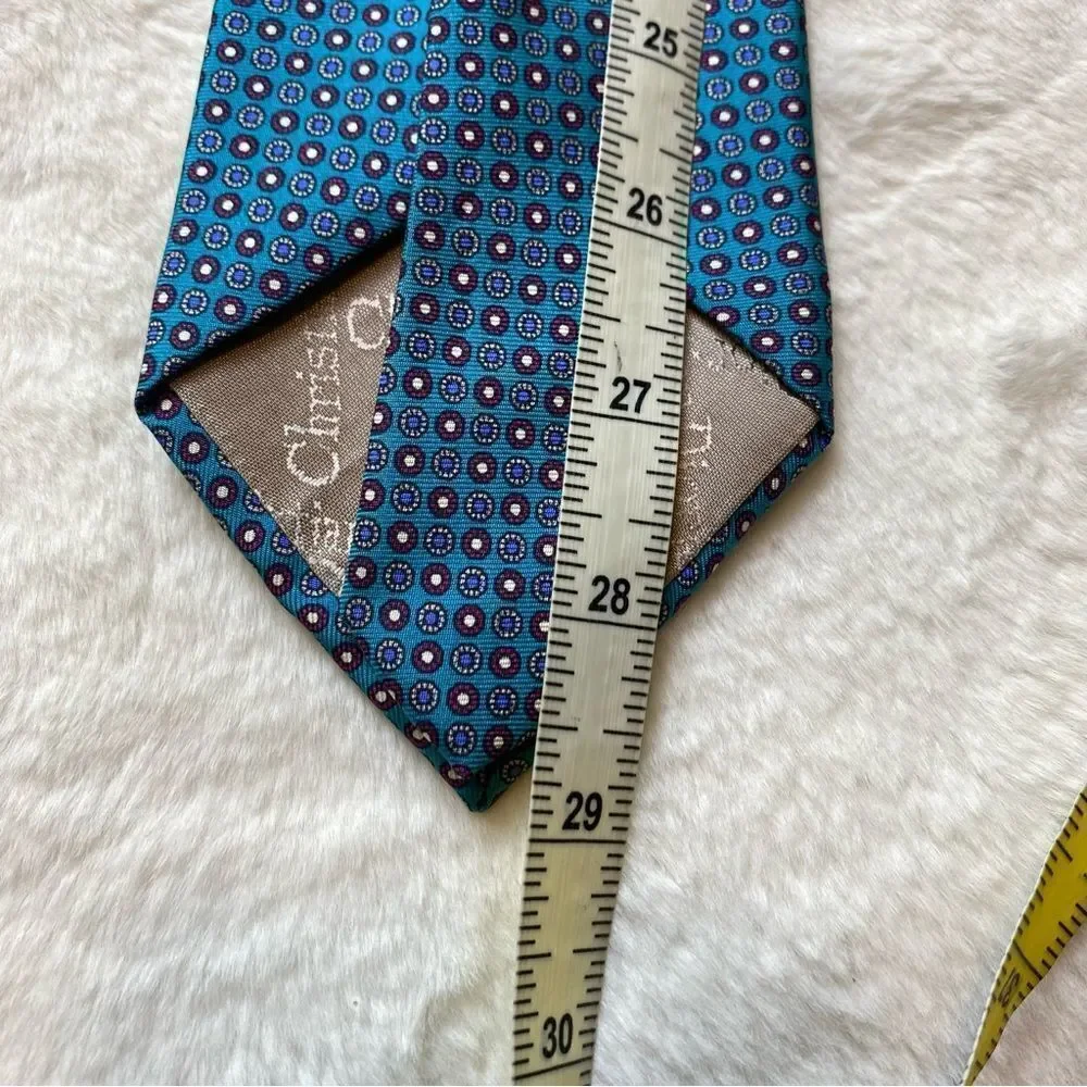 Christian Dior Monsieur Blue Tone 100% Silk Tie